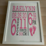 BABY ANNOUNCEMENT KEEPSAKE PICTURE FRAME