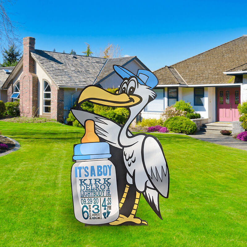 Stork And Birthday Lawn Sign Rental Icon