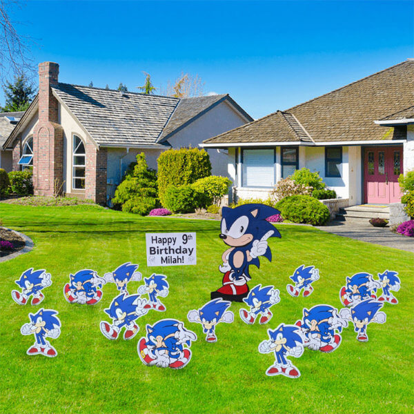 SONIC THE HEDGEHOG LAWN SIGN RENTAL