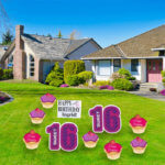 SWEET 16 CUPCAKES YARD CARD
