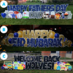HOLIDAY SEASONAL LAWN LETTER THEMED PACKAGES