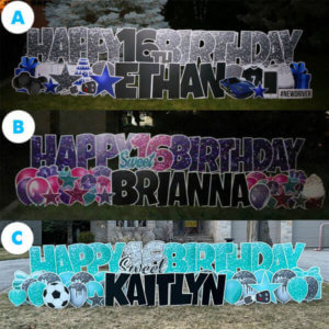SWEET 16 LAWN LETTER PACKAGES